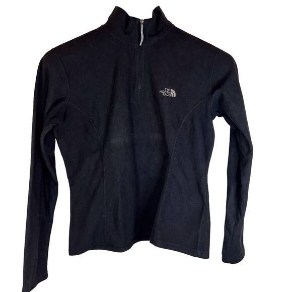Women’s The North Face 1/4 Zip Pullover Black Classic Piece - Picture 1 of 7